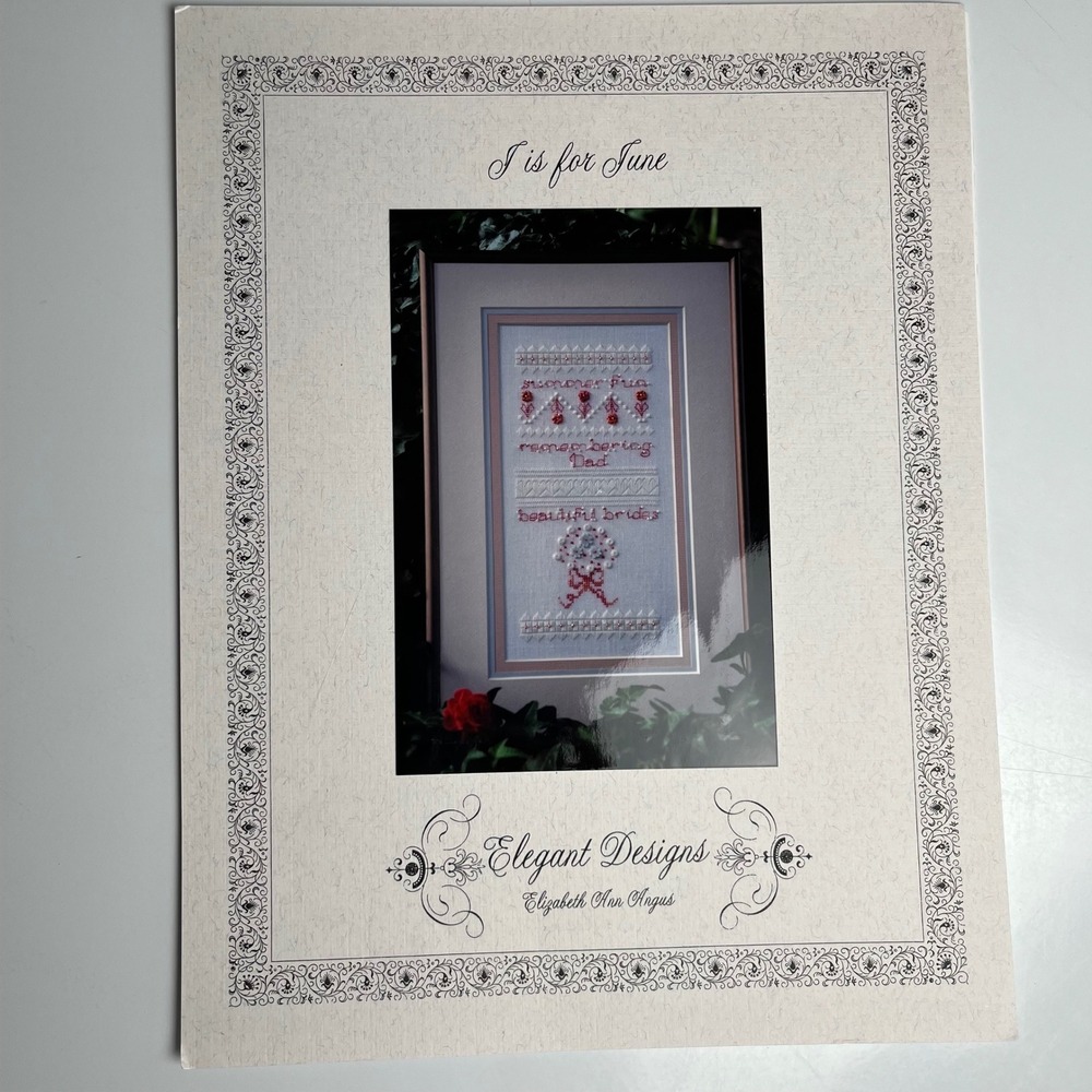 VTG Elegant Designs I is for June Cross Stitch‎ Pattern Elizabeth Ann Hayes